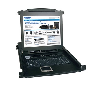 TRIPPLITE B020-016-17 16-Port NetDirector 1U Rackmount Console KVM Switch w/17" LCD
