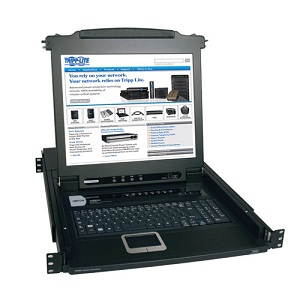 TRIPPLITE B020-008-17 8-Port NetDirector 1U Rackmount Console KVM Switch w/17" LCD
