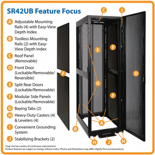 TRIPPLITE SR42UB 42U SmartRack Standard Enclosure - Image 2