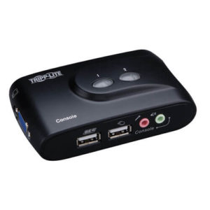 TRIPPLITE B004-VUA2-K-R  2-Port Compact USB KVM Switch with Audio and Cable