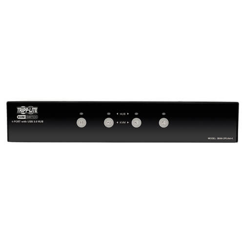 TRIPPLITE B004-DPUA4-K  4-Port DisplayPort KVM Switch with Audio, Cables and USB 3.0 SuperSpeed Hub - Image 2