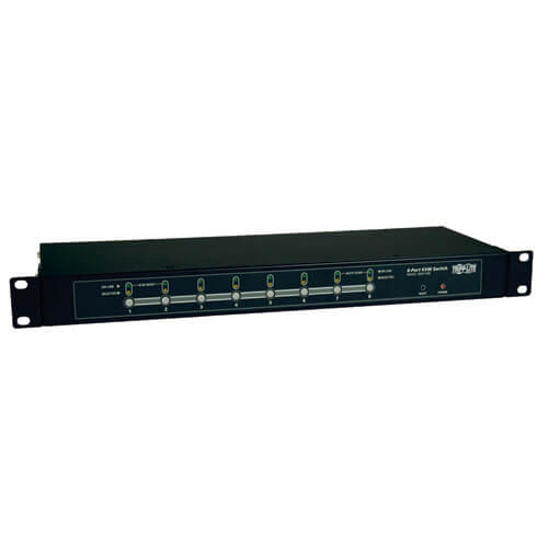 TRIPPLITE B007-008 8-Port KVM Switch, 1U Rack-Mount, On-Screen Display