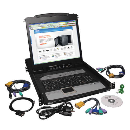 TRIPPLITE B020-U08-19-IP NetDirector 8-Port 1U Rack-Mount Console KVM Switch with 19" LCD and IP Remote Access - Image 5