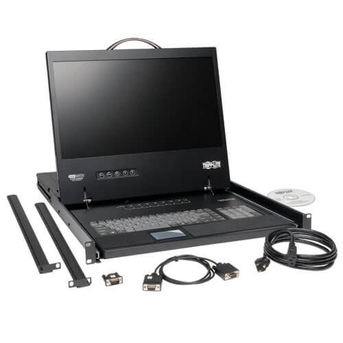 TRIPPLITE B040-008-19 NetController 8-Port 1U Rack-Mount Console KVM Switch with 19"LCD - Image 3