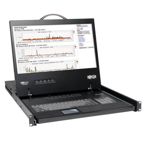 TRIPPLITE B040-016-19 NetController 16-Port 1U Rack-Mount Console KVM Switch with 19" LCD
