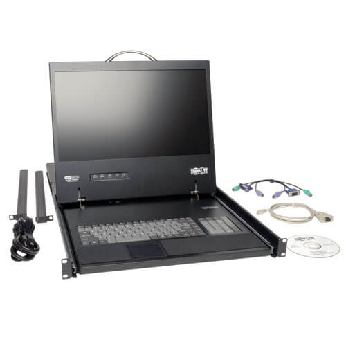 TRIPPLITE B070-008-19 NetCommander 8-Port Cat5 1U Rack-Mount Console KVM Switch with 19" LCD - Image 6