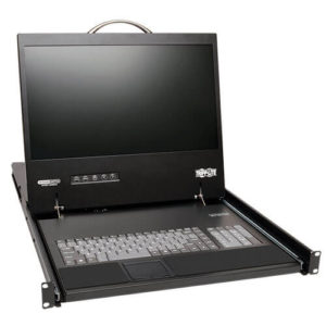 TRIPPLITE B070-008-19-IP NetCommander 8-Port Cat5 1U Rack-Mount 1+1 User Console KVM Switch with 19-in. LCD and IP Remote Access