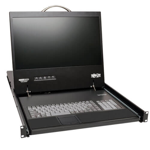 TRIPPLITE B070-016-19-IP NetCommander 16-Port Cat5 1U Rack-Mount 1+1 User Console KVM Switch with 19-in. LCD and IP Remote Access
