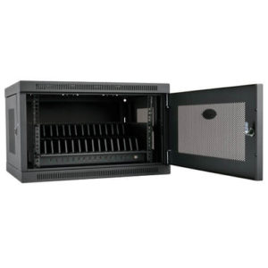 TRIPPLITE CS16USB 16-Device USB Charging Station Cabinet with Sync for iPad and Android Tablets, Wall-Mount Option, Black