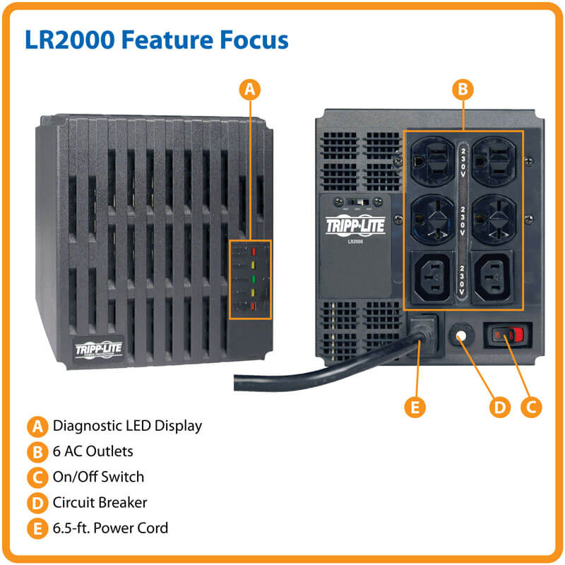TRIPPLITE LR2000 Automatic Voltage Regulation (AVR) - Image 3