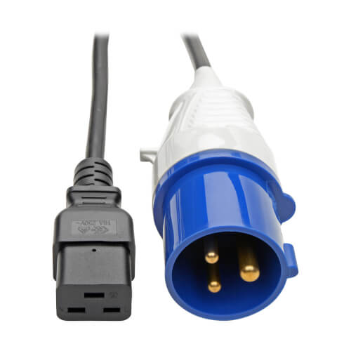 TRIPPLITE P070-010 IEC 309 to C19, Heavy-Duty Extension Cord - 16A, 250V, 16 AWG, 10 ft., Black - Image 2