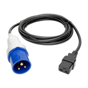 TRIPPLITE P070-010 IEC 309 to C19, Heavy-Duty Extension Cord - 16A, 250V, 16 AWG, 10 ft., Black