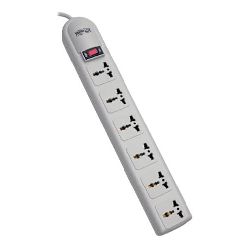 TRIPPLITE SUPER6OMNID 6-Universal Outlet Surge Protector, 1.8M Cord, German/French Plug
