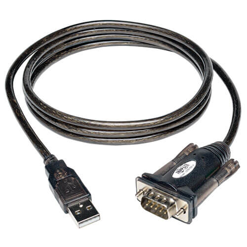 TRIPPLITE U209-000-R USB to Serial Adapter Cable for Windows, Linux and Mac 5-ft.