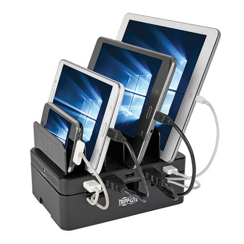 TRIPPLITE U280-005-ST 5-Port USB Charging Station with Built-In Device Storage, 12V 4A (48W) USB Charger Output - Image 6