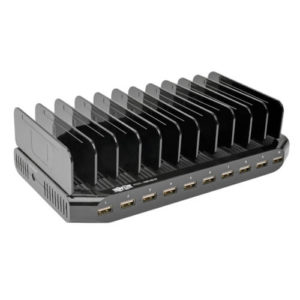 TRIPPLITE U280-010-ST-CEE 10-Port USB Charging Station with Adjustable Storage, 12V 8A (96W) USB Charger Output