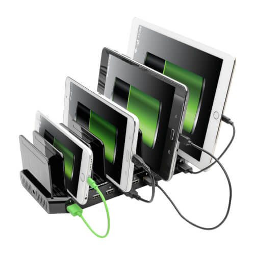 TRIPPLITE U280-010-ST-CEE 10-Port USB Charging Station with Adjustable Storage, 12V 8A (96W) USB Charger Output - Image 5