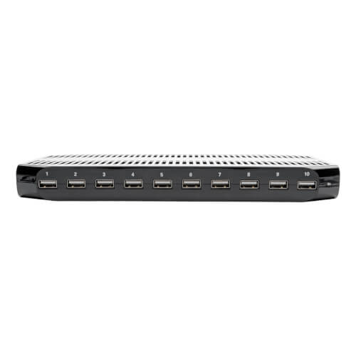TRIPPLITE U280-010-ST-CEE 10-Port USB Charging Station with Adjustable Storage, 12V 8A (96W) USB Charger Output - Image 2