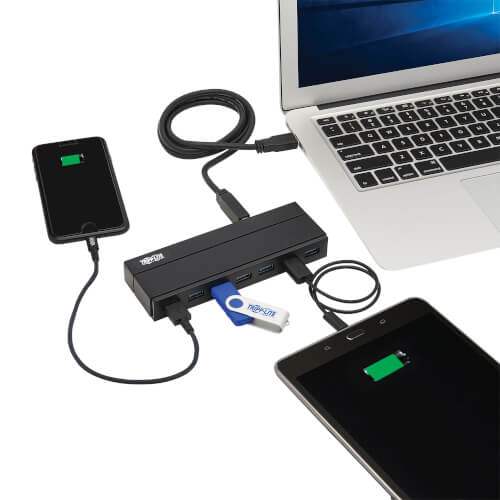 TRIPPLITE U360-007 7-Port USB 3.0 SuperSpeed Hub with BC 1.2 Charging, USB-A - Image 4