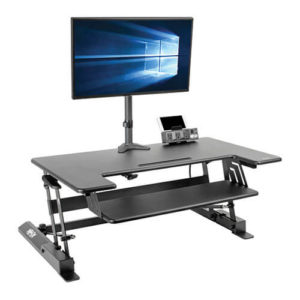TRIPPLITE WWSSD3622 WorkWise Height-Adjustable Sit-Stand Desktop Workstation, 36 x 22 in. Monitor Platform