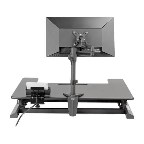 TRIPPLITE WWSSD3622 WorkWise Height-Adjustable Sit-Stand Desktop Workstation, 36 x 22 in. Monitor Platform - Image 2