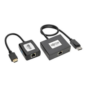 TRIPPLITE B150-1A1-HDMI DisplayPort to HDMI over Cat5/6 Active Extender Kit, Pigtail-Style Transmitter/Receiver, Video/Audio, 1080/60p, Up to 150ft.