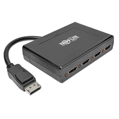 TRIPPLITE B156-004-HD-V2 4-Port DisplayPort 1.2 to HDMI Multi-Stream Transport (MST) Hub, 3840 x 2160 (4K x 2K)