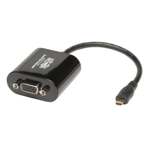 TRIPPLITE P131-06N-MICRO Micro HDMI to VGA Converter Adapter for Smartphones / Tablets / Ultrabooks