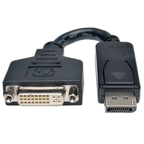 TRIPPLITE P134-000 DisplayPort to DVI Cable Adapter, Converter for DP-M to DVI-I-F - Image 2