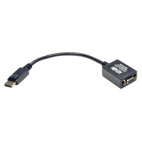 TRIPPLITE P134-06N-VGA DisplayPort to VGA Active Cable Adapter, 1920x1200/1080p (M/F), 6-in.