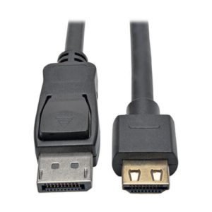 TRIPPLITE P582-010-HD-V2A DisplayPort 1.2a to HDMI Active Adapter Cable with Gripping HDMI Plug, HDMI 2.0, HDCP 2.2, (M/M), 10 ft.
