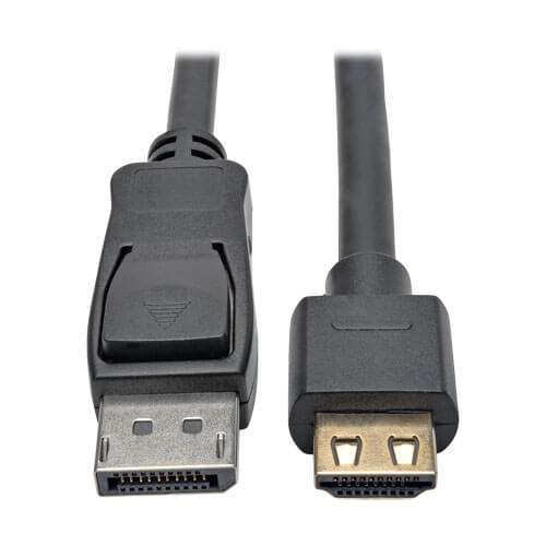 TRIPPLITE P582-010-HD-V2A DisplayPort 1.2a to HDMI Active Adapter Cable with Gripping HDMI Plug, HDMI 2.0, HDCP 2.2, (M/M), 10 ft.