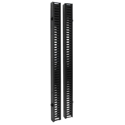 TRIPPLITE SRCABLEDUCTVRT SmartRack 6-ft. (1.8 m) Vertical Cable Manager - Double finger duct with cover & toolless mounting