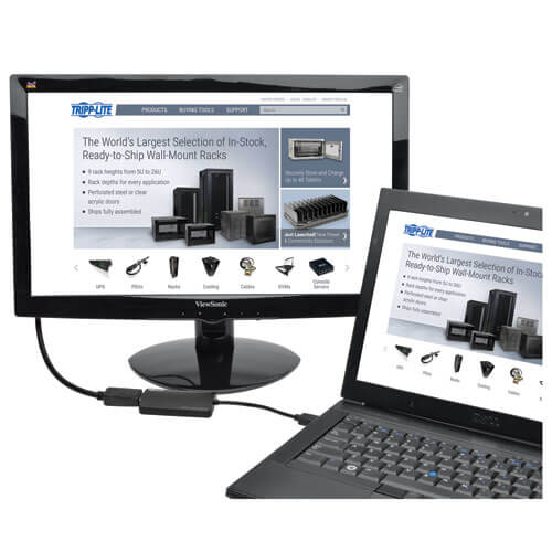TRIPPLITE U344-001-DP-4K USB 3.0 SuperSpeed to DisplayPort Dual-Monitor External Video Graphics Card Adapter - Image 2