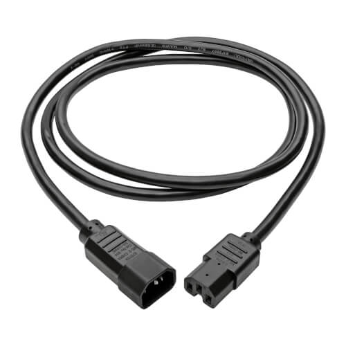 TRIPPLITE P018-006 Power Cord C14 to C15 - Heavy Duty, 15A, 250V, 14 AWG, 6 ft., Black