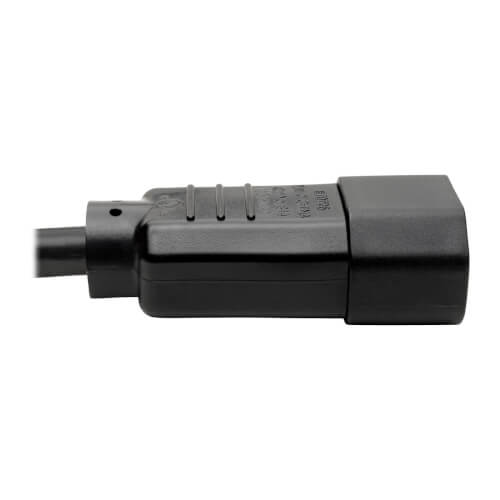 TRIPPLITE P018-006 Power Cord C14 to C15 - Heavy Duty, 15A, 250V, 14 AWG, 6 ft., Black - Image 3