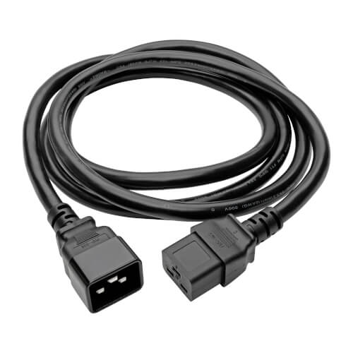 TRIPPLITE P036-006-15A Power Extension Cord, C19 to C20 - Heavy Duty, 15A, 250V, 14 AWG, 6 ft., Black
