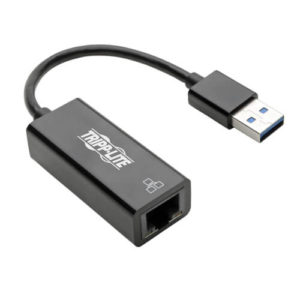 TRIPPLITE U336-000-R USB 3.0 to Gigabit Ethernet NIC Network Adapter - 10/100/1000 Mbps, Black