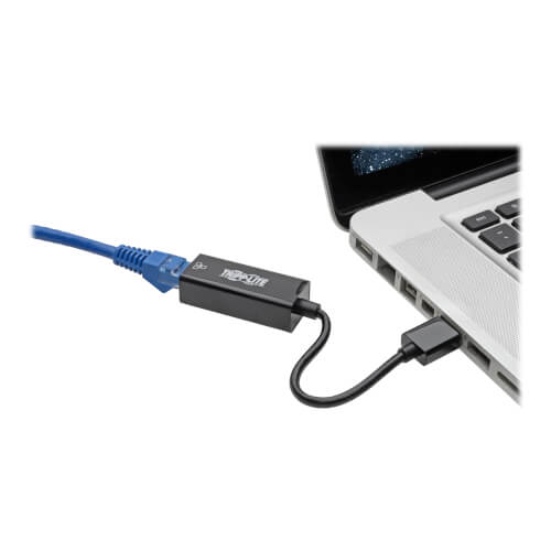 TRIPPLITE U336-000-R USB 3.0 to Gigabit Ethernet NIC Network Adapter - 10/100/1000 Mbps, Black - Image 2