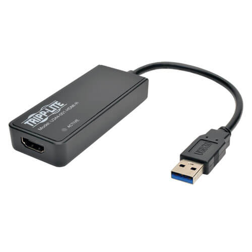 TRIPPLITE U344-001-HDMI-R USB 3.0 SuperSpeed to HDMI Dual Monitor External Video Graphics Card Adapter, 512 MB SDRAM - 2048x1152,1080p
