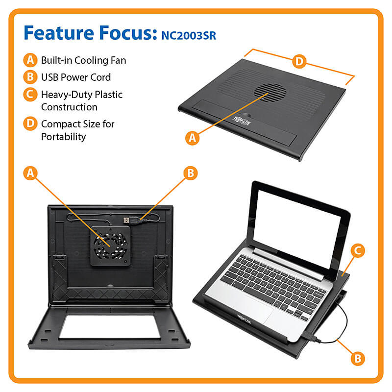 TRIPPLITE NC2003SR Notebook Cooling Pad - Notebook/Laptop Computer - Image 7