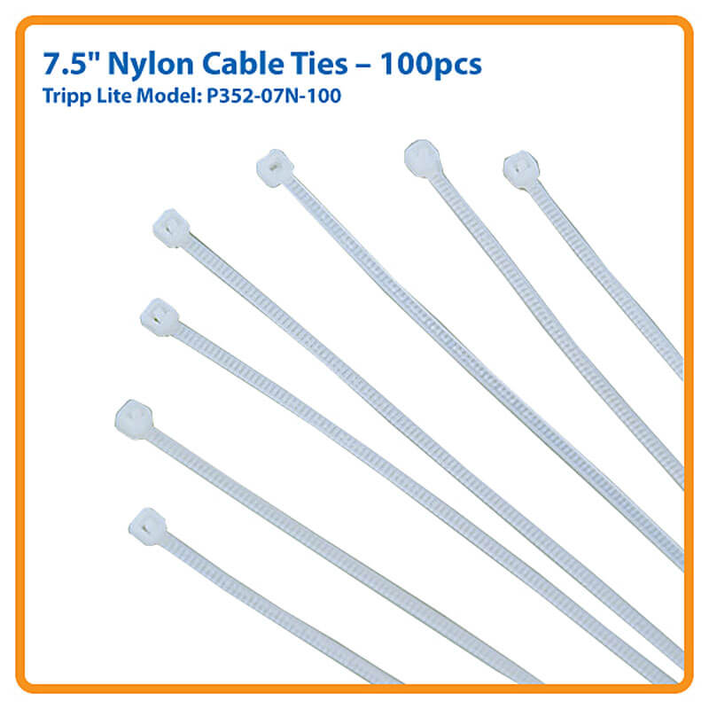 TRIPPLITE P352-07N-100 7.5" Nylon Cable Ties - 100-Pack - Image 2