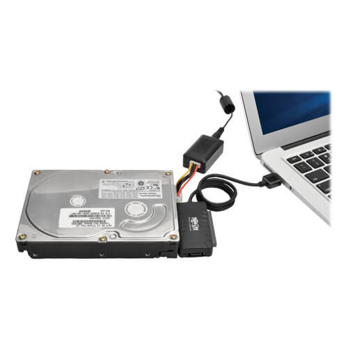 TRIPPLITE U338-06N USB 3.0 SuperSpeed to SATA/IDE Adapter with Built-In USB Cable, 2.5 in., 3.5 in. and 5.25 in. Hard Drives - Image 2