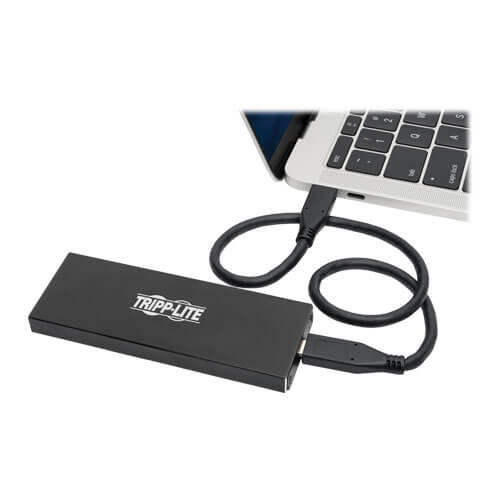 TRIPPLITE U457-1M2-SATAG2 USB 3.1 Gen 2 (10 Gbps) USB-C to M.2 NGFF SATA SSD (B-Key) Enclosure Adapter with UASP Support, Thunderbolt™ 3 Compatible - Image 3