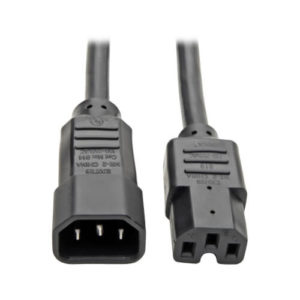 TRIPPLITE P018-003 Power Cord C14 to C15 - Heavy Duty, 15A, 250V, 14 AWG, 3 ft., Black