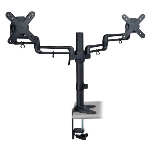 TRIPPLITE DDR1327SDFC Dual Full Motion Flex Arm Desk Clamp for 13" to 27" Monitors