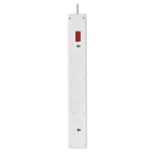 TRIPPLITE TLP6B18 6-Outlet Surge Protector - British BS1363A Outlets, 220-250V AC, 13A, 1.8 m Cord, BS1363A Plug, White - Image 3