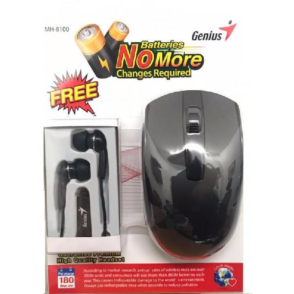 GENIUS MH-8100 COMBO WIRELESS MOUSE with HEADSET BLACK - Image 4