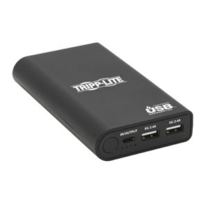 TRIPPLITE UPB-10K0-2U1C Portable Charger - 2x USB-A, USB-C with PD Charging, 10,050mAh Power Bank, Lithium-Ion, USB-IF