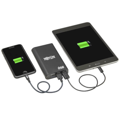 TRIPPLITE UPB-10K0-2U1C Portable Charger - 2x USB-A, USB-C with PD Charging, 10,050mAh Power Bank, Lithium-Ion, USB-IF - Image 4
